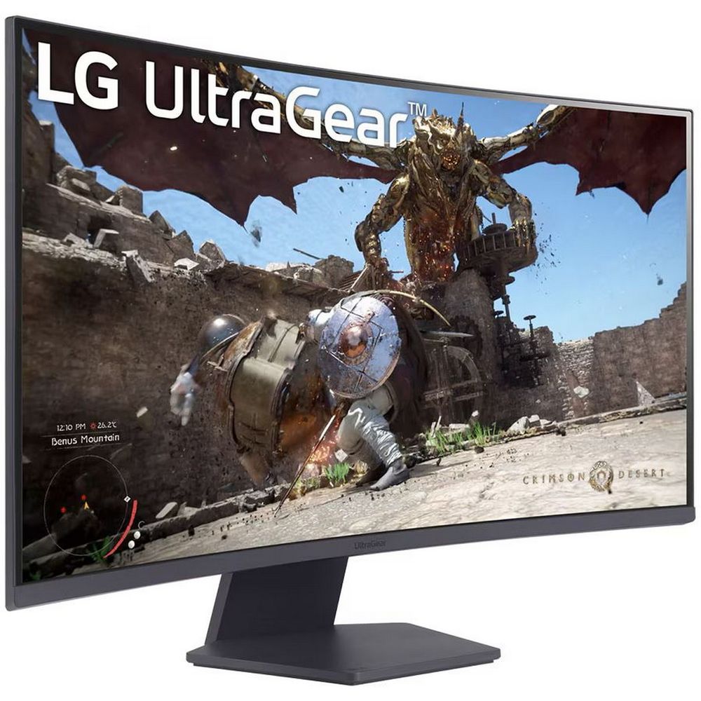 Монитор 31.5" LG 32GS60QC-B Black (VA, 2560x1440, HDMI+HDMI+DP, 1 ms, 178°/178°, 300 cd/m, 3000:1, 180Hz, Curved 1000R) — изображение 4