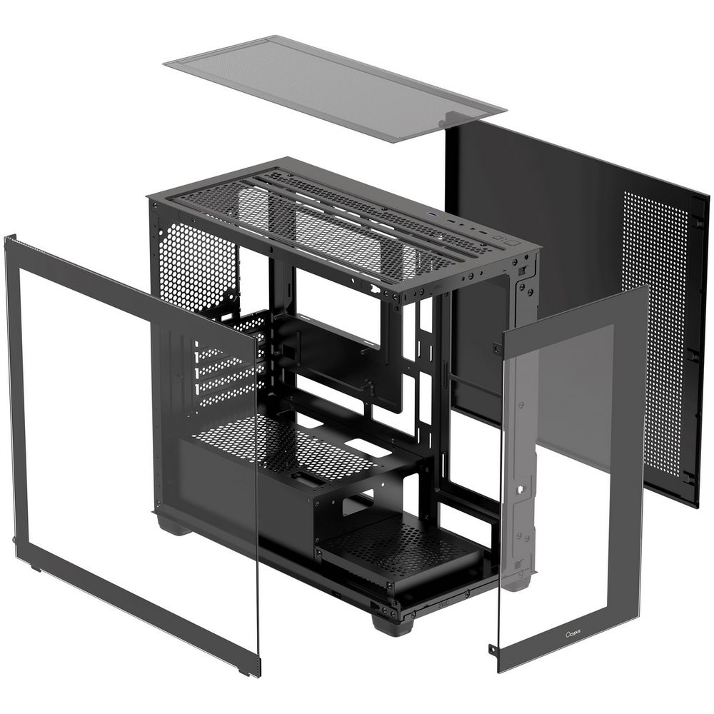 Корпус для ПК Case Ocypus Gamma C52 BK mATX / win / black / no PSU / Tempered Glass — изображение 9