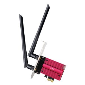Адаптер беспроводной связи (Wi-Fi) CUDY BE9300 PCI Express Adapter Bluetooth 5.4 PCI Express Adapter with Heatsink,  Intel BE200 module, Tri-band 2T2R, Magnetized antenna base, 2 high gain detachable antennas
