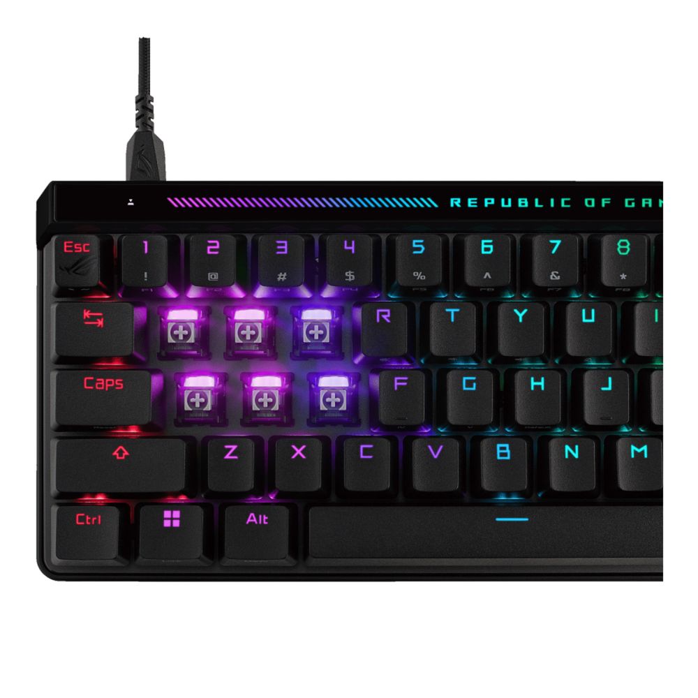 Клавиатура ASUS M605 ROG FALCHION ACE HFX ROG HFX PBT 65% USB — изображение 9