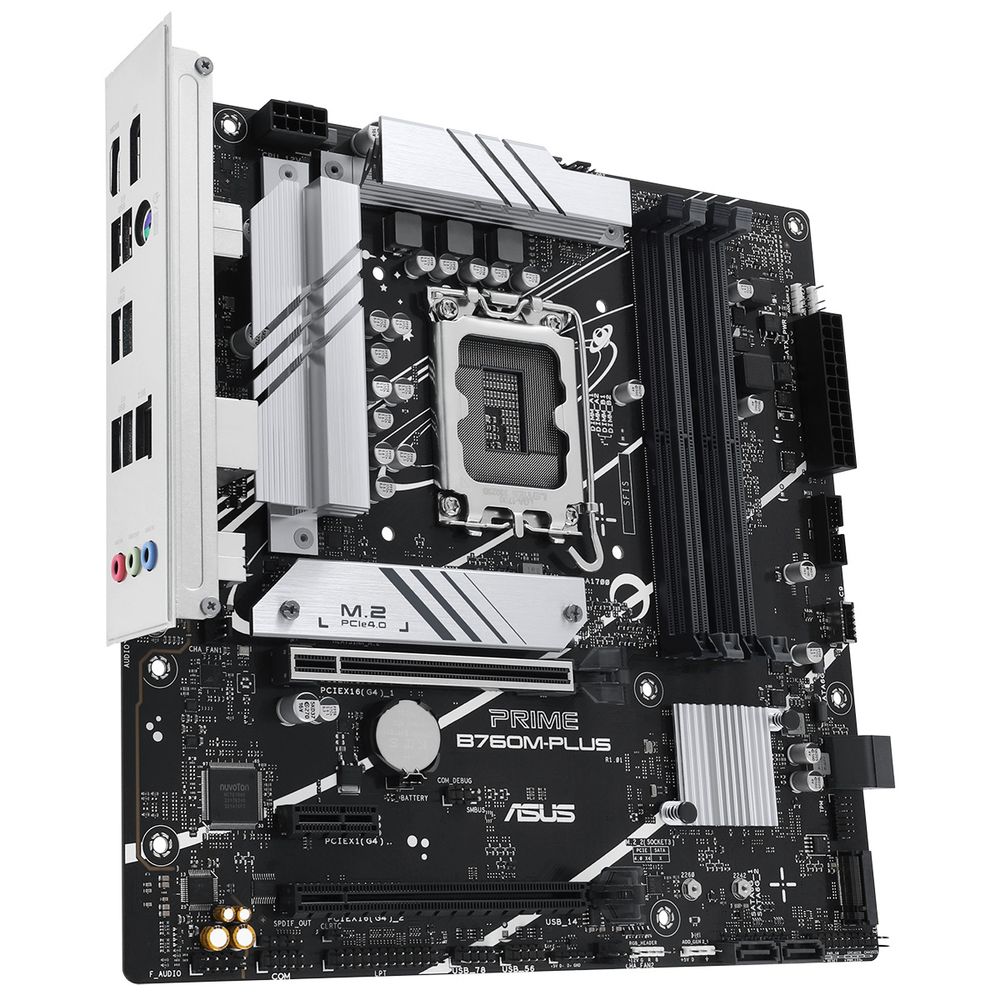 Материнская плата ASUS PRIME B760M-PLUS LGA1700 mATX 4хDDR5 2xPCIEx16 PCIEx1 2xM.2 DP HDMI 2.5GLAN — изображение 2