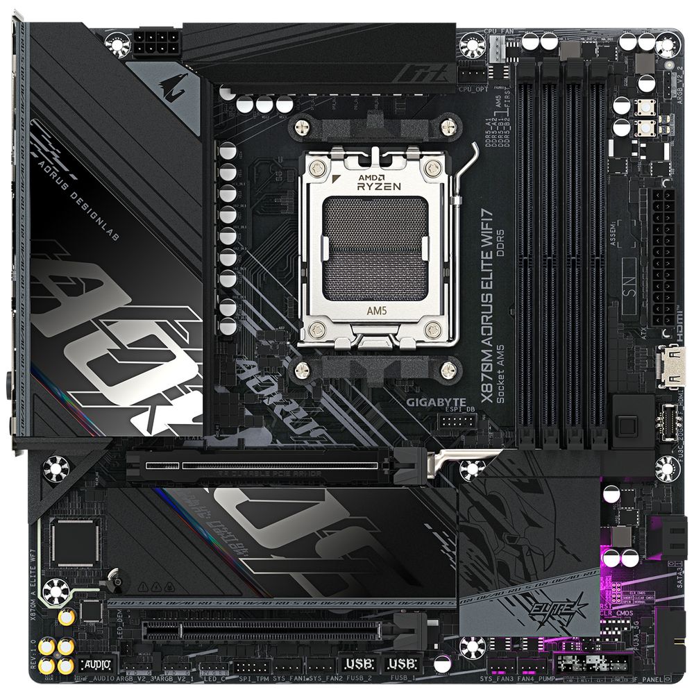 Материнская плата Gigabyte X870M AORUS ELITE WIFI7, RTL — изображение 2