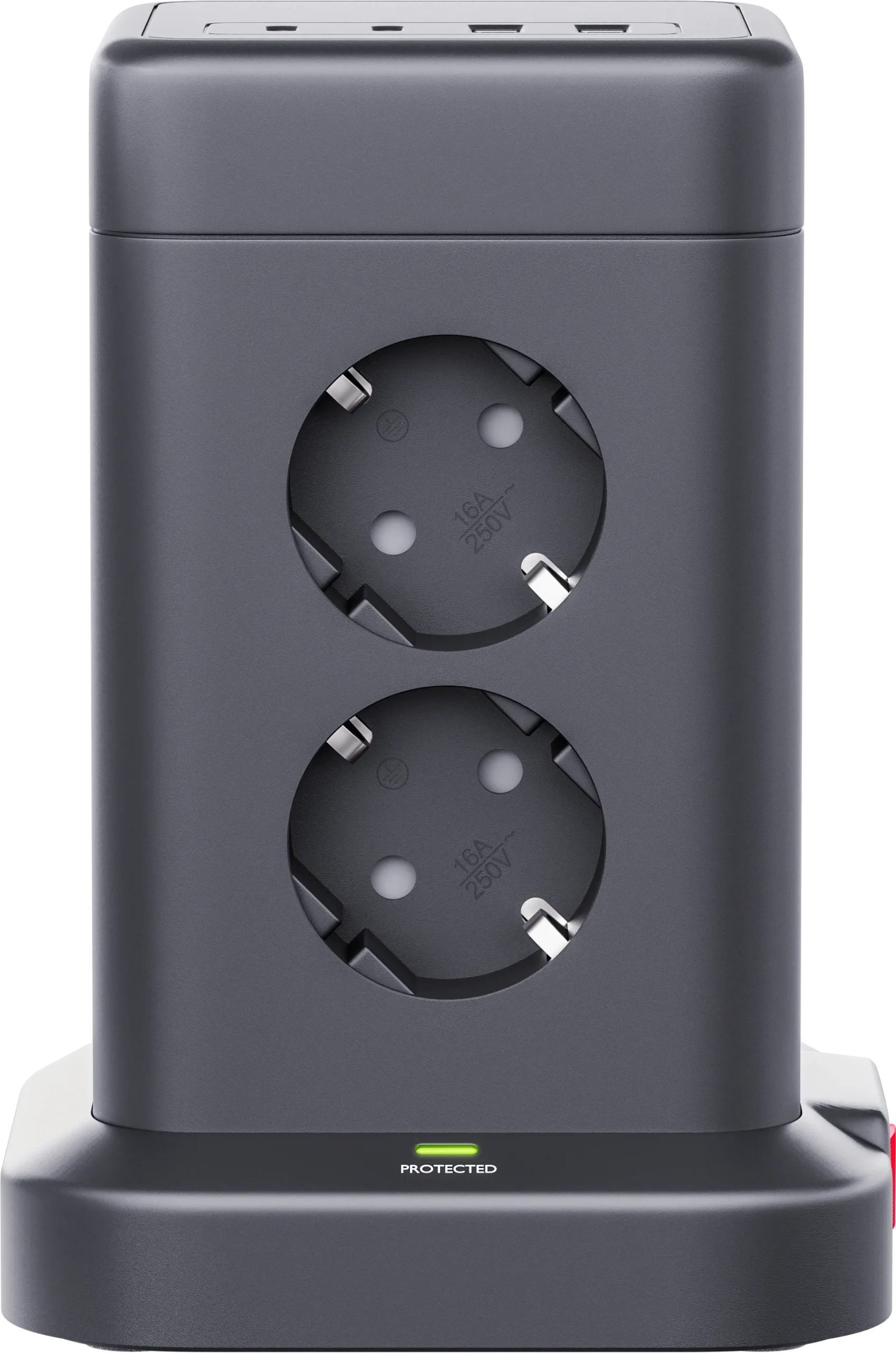 Сетевой фильтр ILS 453 3М 8 розеток 16A 2x(USB-A+USB-C) черный 99631 DEFENDER — изображение 4
