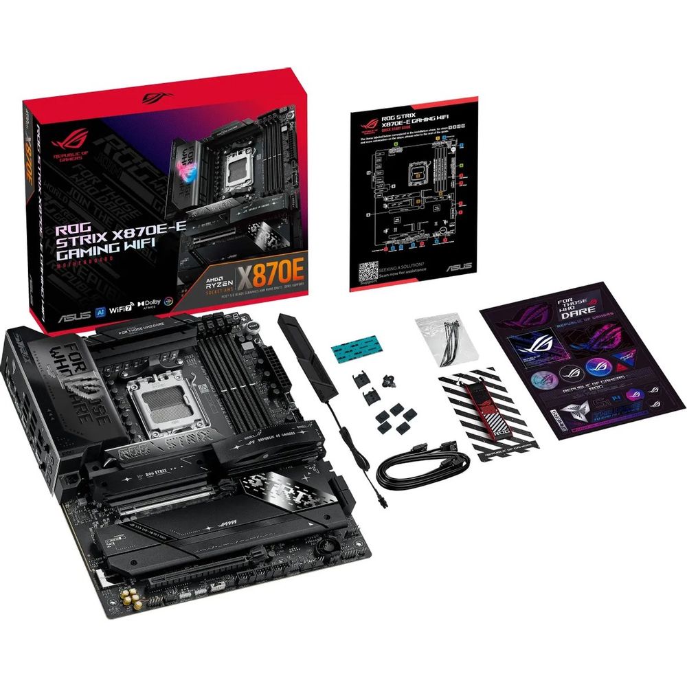 Материнская плата ASUS ROG STRIX X870E-E GAMING WIFI AM5 ATX 4xDDR5 2xPCIEx16 5xM.2 2xUSB-C HDMI 5GLAN Wi-Fi 7 — изображение 14