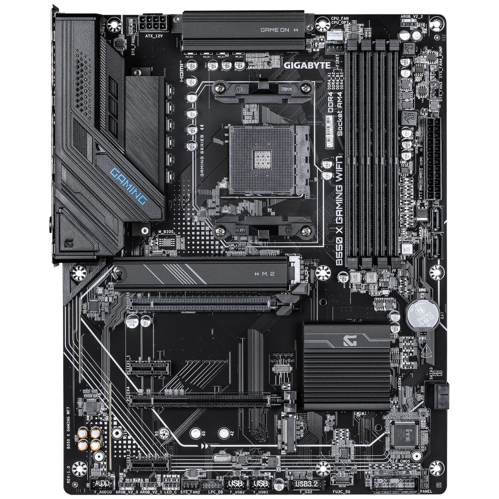 Материнская плата Gigabyte B550 X GAMING WIFI7 B550, AM4, 4*DDR4, 2*PCIEx16, 2*PCIEx1, 2*M.2, 2*TypeC, 1*USB3.2Gen2, 4*USB3.2Gen1, 4*USB2.0, 4*SATA3.0, 2.5G, DP, HDMI, ATX, RTL — изображение 2
