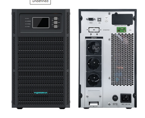 MR-US3K — Онлайн ИБП, 3кВА / 3кВт, 6*12B/9Ач, Вход: С20, Выход: 2*CEE 7/3 + клеммы