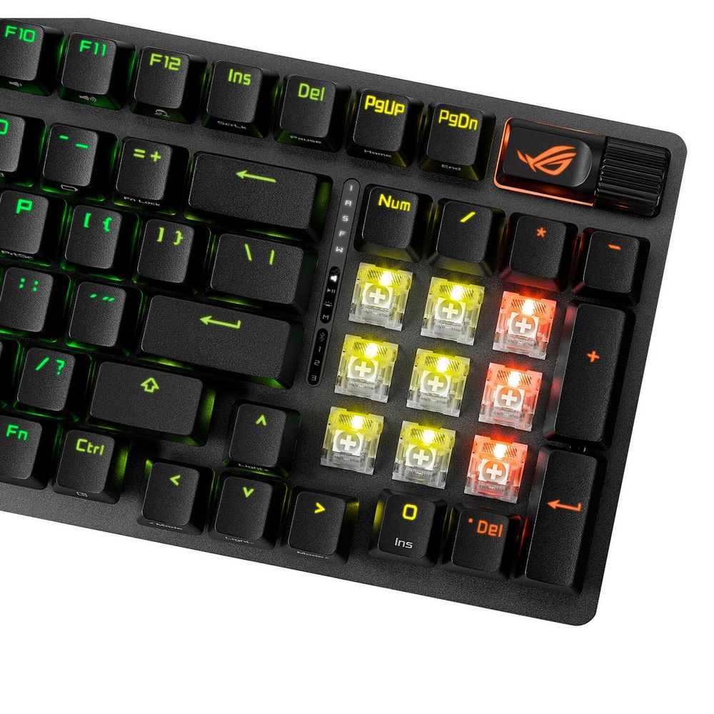 Клавиатура ASUS X901 STRIX SCOPE II 96 WL ROG NX Snow ABS 96% USB 2.4GHz BT — изображение 9
