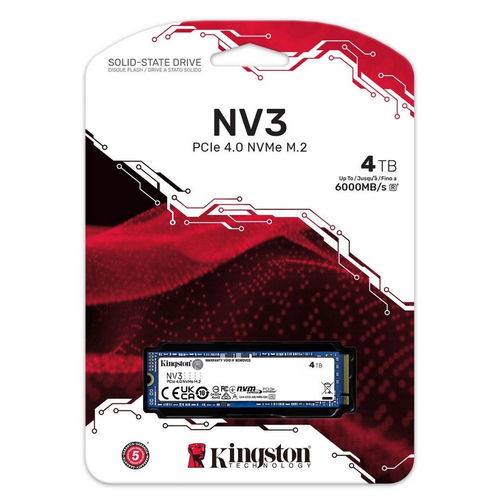 Твердотельный накопитель SSD Kingston PCIe 4.0 x4 4TB SNV3S/4000G NV3 M.2 2280 — изображение 4
