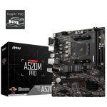 Материнская плата MSI A520M PRO A520, AM4, 2*DDR4, 1*PCIEx16, 2*PCIEx1, 1*M.2, 6*USB3.2Gen1, 6*USB2.0, 4*SATA3.0, 1G, VGA, DP, HDMI, M-ATX, RTL