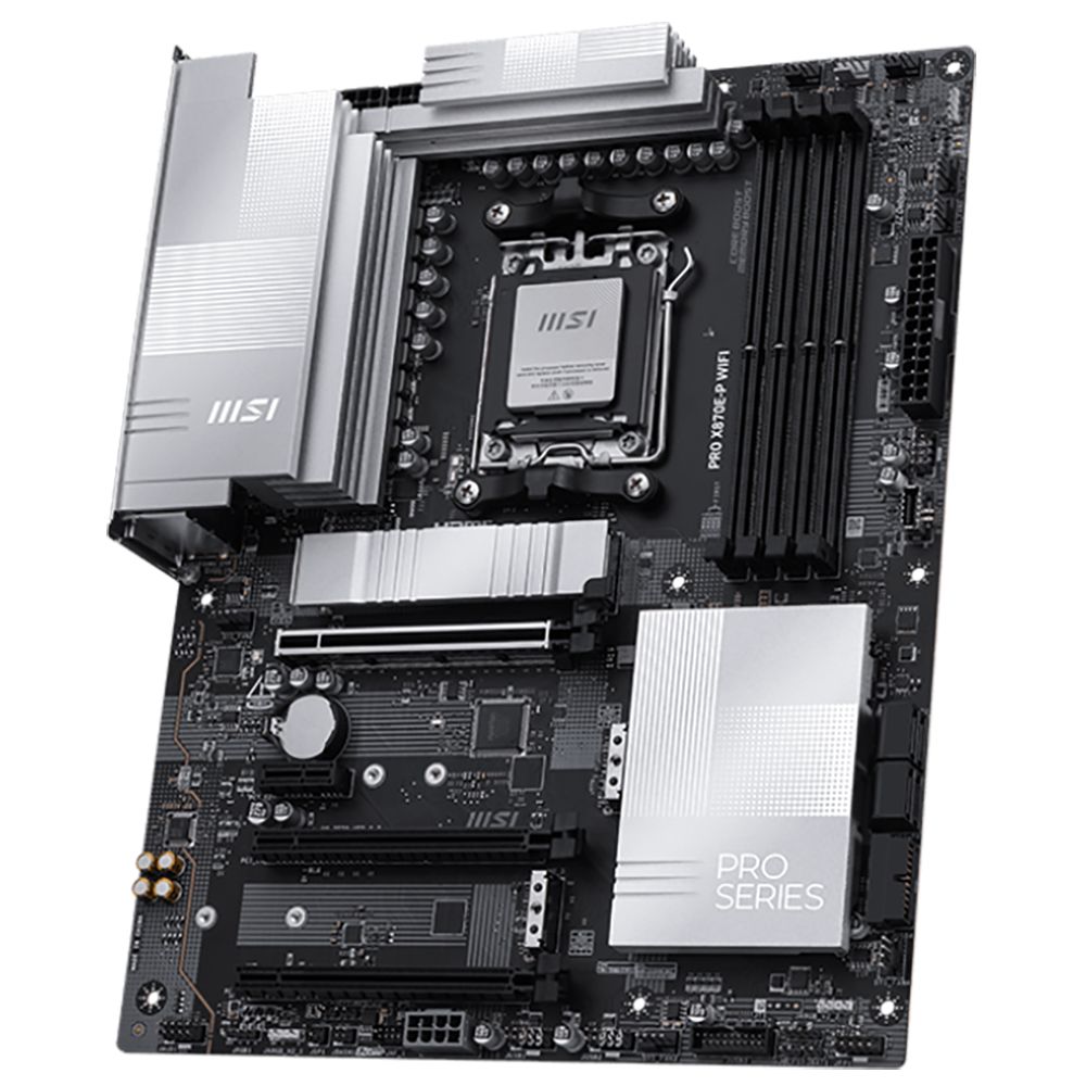 Материнская плата MSI PRO X870E-P WIFI X870E, AM5, 4*DDR5, 3*PCIEx16, 1*PCIEx1, 3*M.2, 2*TypeC, 2*USB3.2Gen2, 6*USB3.2Gen1, 10*USB2.0, 4*SATA3.0, 5G, Type-C(DP), HDMI, ATX, RTL — изображение 4