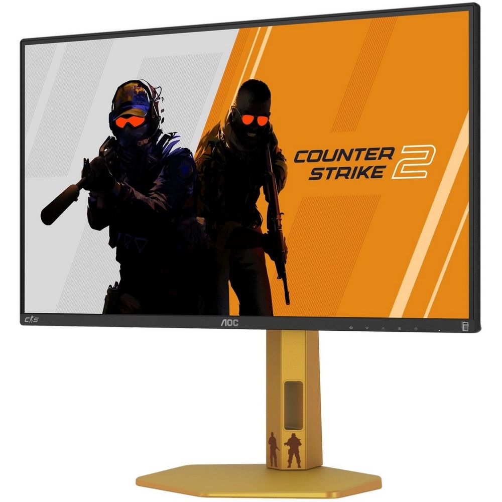 Монитор 24.5" AOC CS25G IPS (Fast IPS), 1920x1080, 300Hz, 1ms, 400сd/m, 1000:1, 2xHDMI(2.0), DP(1.4), Pivot, InPSU,, Vesa 100, Black/Orange — изображение 6