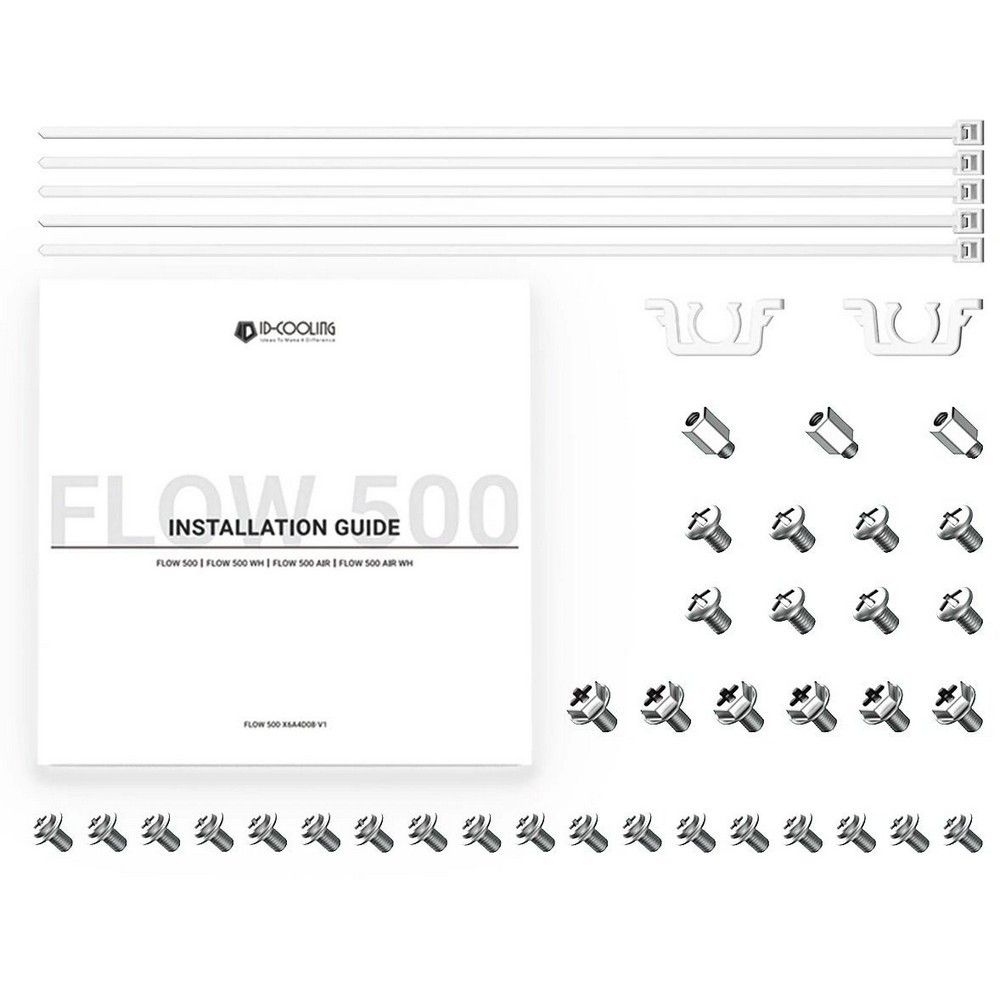 Корпус Case ID-Cooling FLOW 500 AIR White mATX/win TG/2 fans/Gen2 Type C/CPU 180mm/GPU 403mm/ no PSU — изображение 8