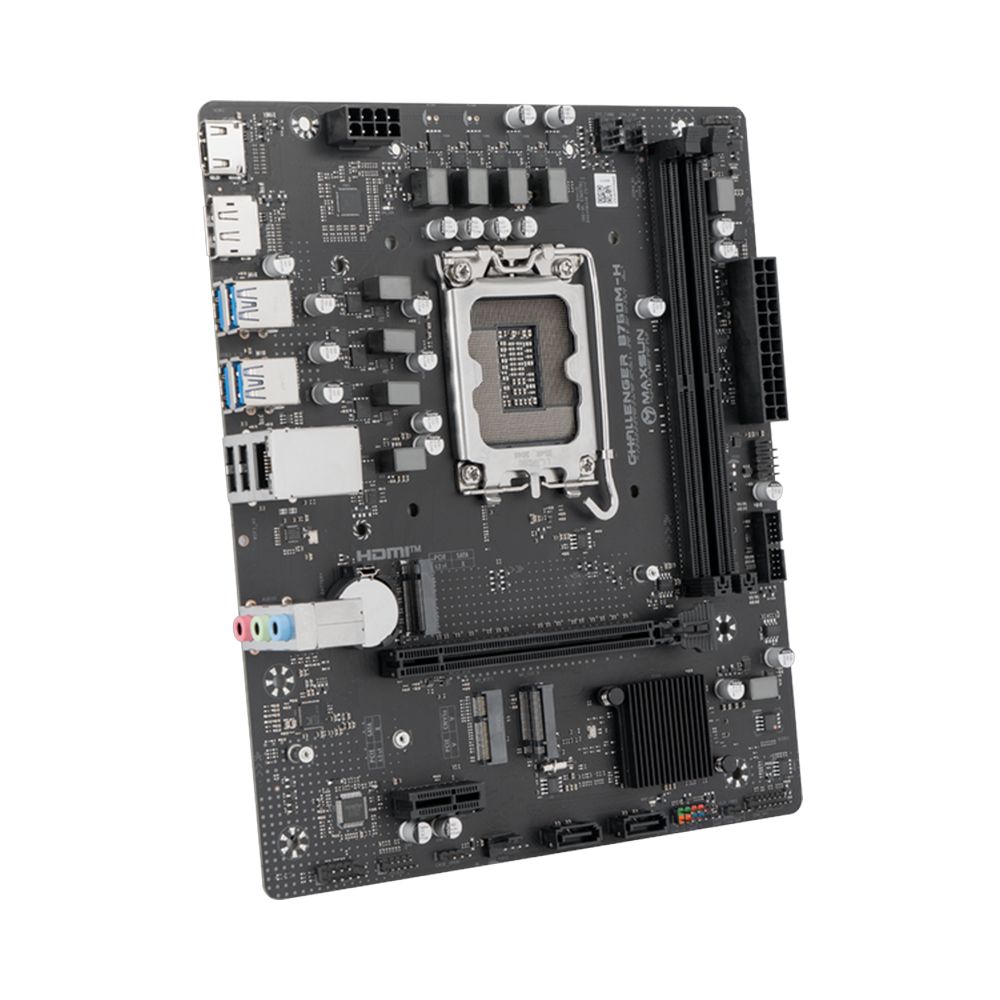 Материнская плата Maxsun MS-Challenger B760M-H B760, LGA1700, 2*DDR4, 1*PCIEx16, 1*PCIEx1, 2*M.2, 2*TypeC, 6*USB3.2Gen1, 4*USB2.0, 3*SATA3.0, 1G, DP, HDMI, M-ATX, RTL — изображение 4