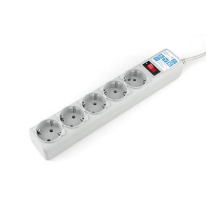 Фильтр-удлинитель Power Cube SPG-B-6 5 розеток, серый, 1.9 м, 10 А/2,2 кВт, 3*0.75 мм²