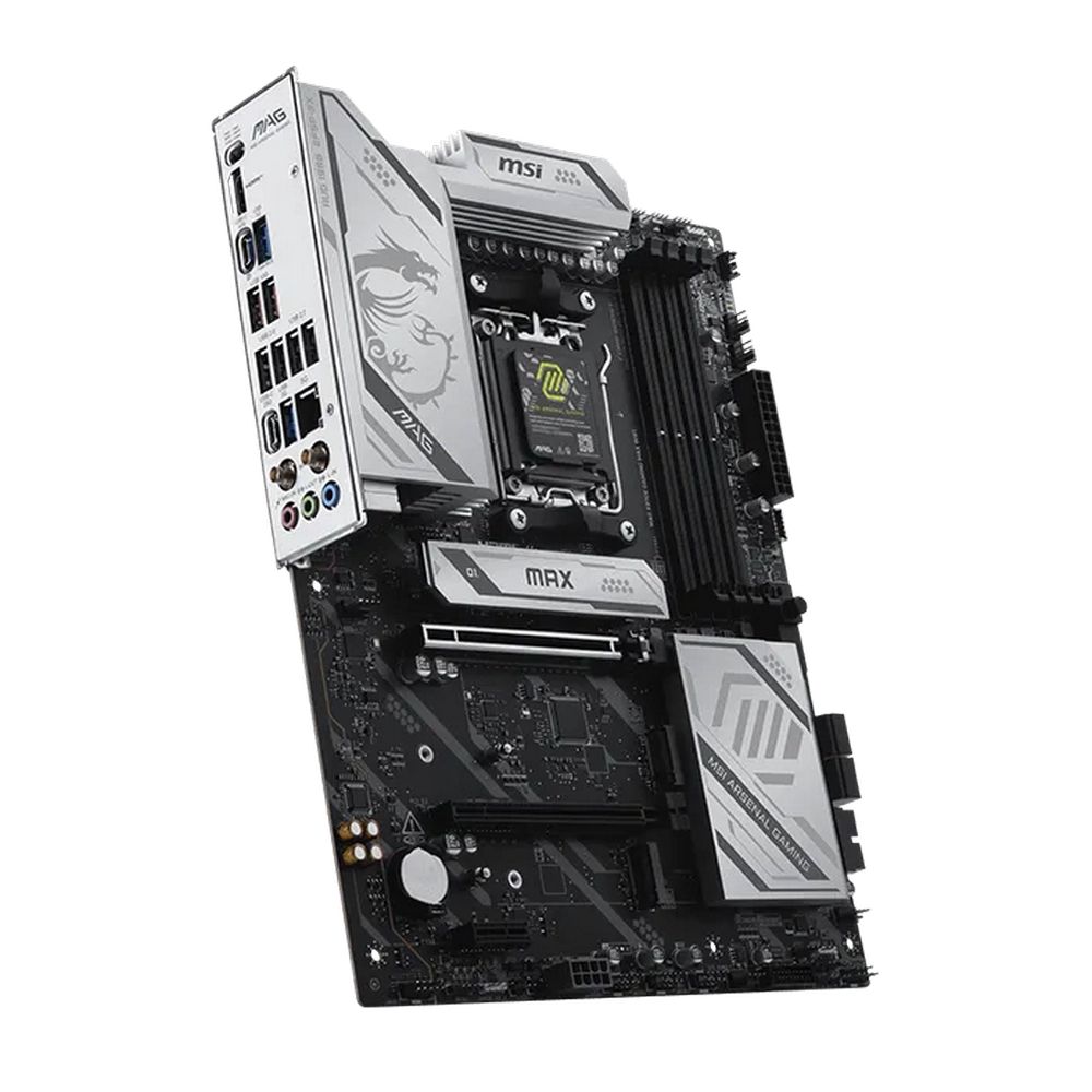 Материнская плата MSI MAG X870E GAMING MAX WIFI, AM5, 4*DDR5, 2*PCIEx16, 1xPCIEx1, 3*M.2, 2*TypeC, 2*USB3.2Gen2, 6*USB3.2Gen1, 10*USB2.0, 4*SATA3.0, 5G, 1*Type-C(DP), HDMI, ATX, RTL — изображение 3
