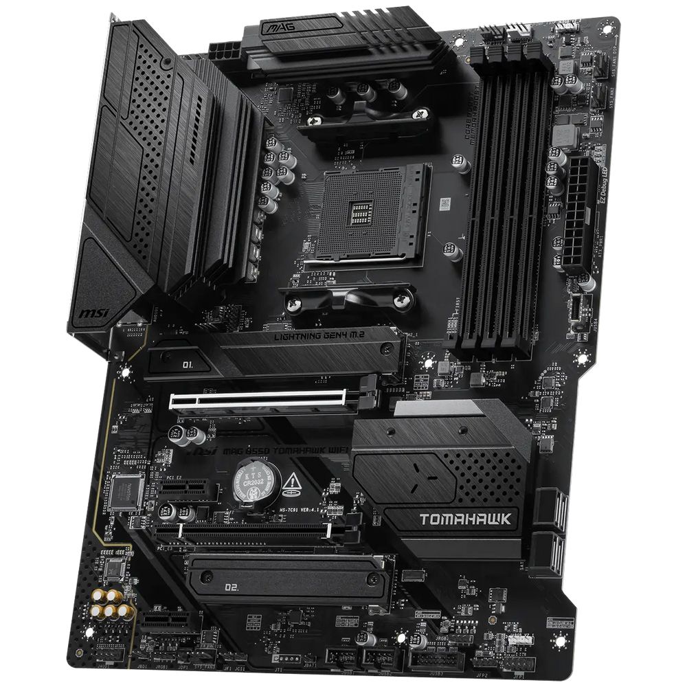 Материнская плата MSI MAG B550 TOMAHAWK WIFI B550, AM4, 4*DDR4, 2*PCIEx16, 2*PCIEx1, 2*M.2, 2*TypeC, 1*USB3.2Gen2, 4*USB3.2Gen1, 6*USB2.0, 4*SATA3.0, 2.5G, DP, HDMI, ATX, RTL — изображение 3