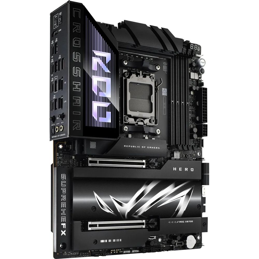 Материнская плата ASUS ROG CROSSHAIR X870E HERO AM5 ATX 4xDDR5 2xPCIEx16 5xM.2 4xUSB-C HDMI 2.5GLAN 5GLAN Wi-Fi 7 — изображение 3