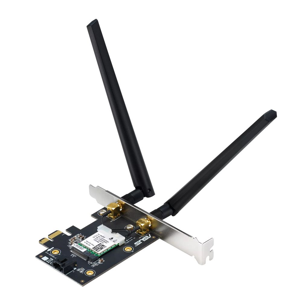 Адаптер беспроводной связи (Wi-Fi) ASUS PCE-AX1800 WiFi 6 Bluetooth 5.2 1201Mbps+574Mbps 5GHz/2.4GHz (90IG07A0-MO0B00) (463849) — изображение 2