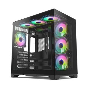 Корпус для ПК Forza FZ-G42A Seaview TG ATX Case, black, w/o psu, Tempered glass front panel, 1x3,5", 3x2,5",USB3.