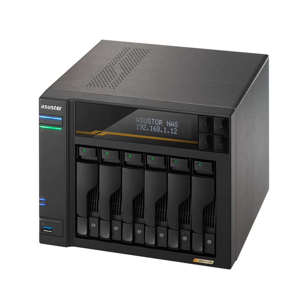 Платформа СХД ASUSTOR AS6806T 6 Bay (Max.18) 4xM.2 2x5GLAN 2x10GLAN 16GB (Max.64GB) DDR5 2xUSB-C 3xUSB — изображение 4