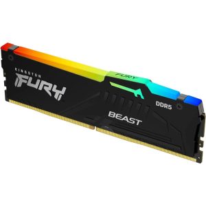 Модуль памяти 32GB Kingston DDR5 5600 DIMM FURY Beast Black RGB EXPO Gaming Memory Non-ECC, CL36, 1.25V, Heat Shield, XMP, 1RX8, RTL