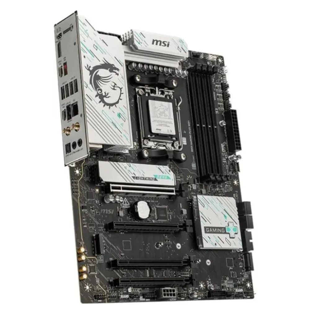 Материнская плата MSI Bad Pack B850 GAMING PLUS WIFI B850, AM5, 4*DDR5, 4*PCIEx16, 3*M.2, 3*TypeC, 1*USB3.2Gen2, 5*USB3.2Gen1, 8*USB2.0, 4*SATA3.0, 5G, DP, ATX, RTL — изображение 2