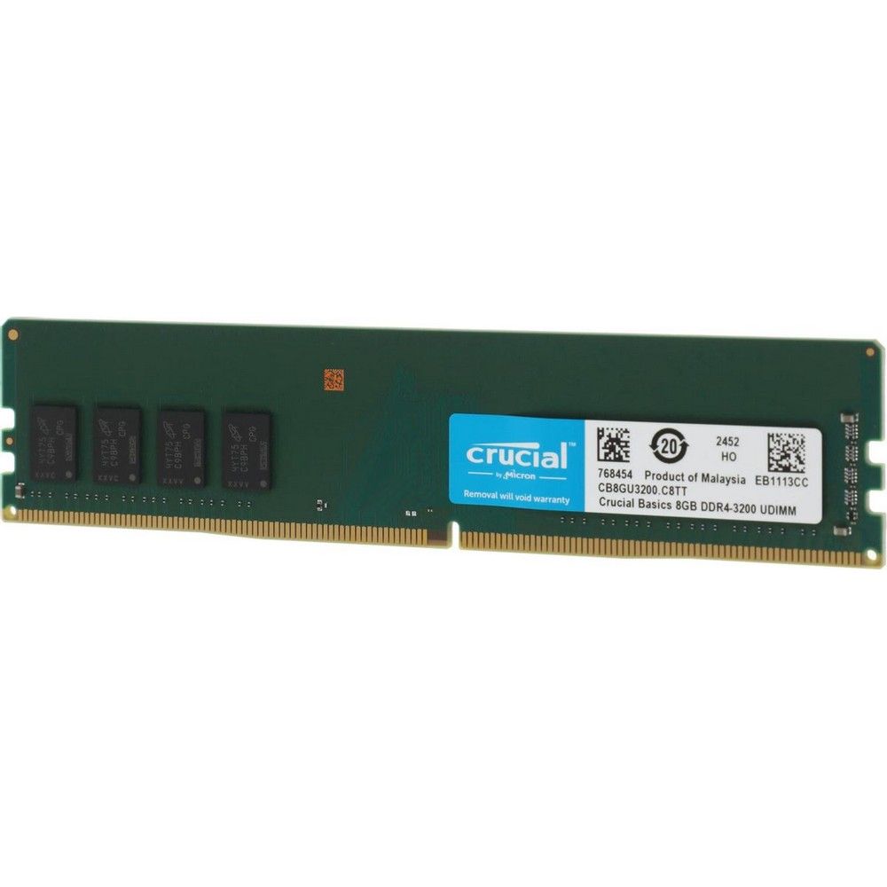 Модуль памяти Crucial 8GB Basic UDIMM DDR4-3200 (PC4-25600) CL19 1.2V — изображение 3