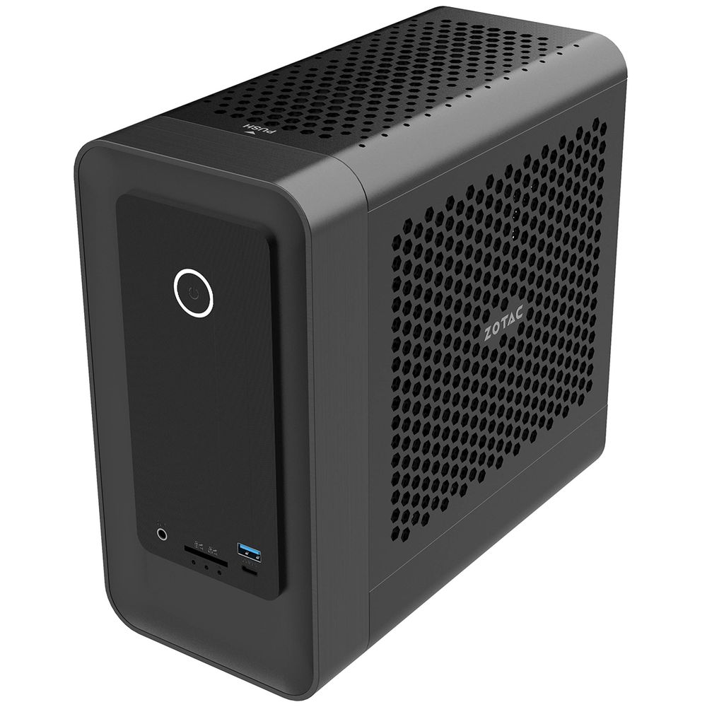 Платформа системного блока с ЦПУ Zotac MAGNUS ONE EU275070C NVIDIA RTX5070 12GB, Intel Core Ultra 7 265, 1x16GB DDR5, 1TB SSD, 1x2.5" SATAIII drive bay, 1xThunderbolt 4, 1xType-C 4xUSB3.2, 3xUSB3.0, 3xDP, 2xHDMI, 5GbLAN 1GbLAN, WIFI7, BT, Win11, EU PLUG — изображение 2