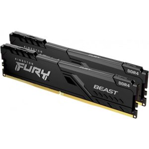 Модуль памяти Kingston FURY Beast Black Gaming Memory KF432C16BBK2/32 32GB DDR4 3200 DIMM Non-ECC, CL16, 1.35V, 2Gx8 Кит 2х16 , RTL {25} (319842)