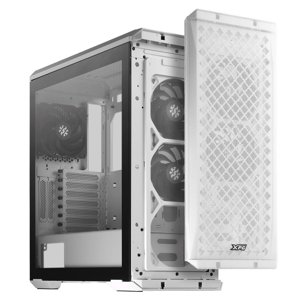 Корпус для ПК XPG Bad Pack DEFENDER WHITE (DEFENDER-WHCWW) (Midi-Tower, белый, TG, 120mm fan*3) bp — изображение 6