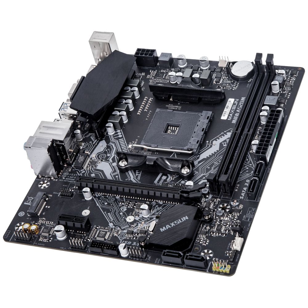 Материнская плата Maxsun MS-Challenger A520M A520, AM4, 2xDDR4, 1*PCIEx16, 1*PCIEx1, 1*M.2, 4*USB3.2Gen1, 6*USB2.0, 3*SATA3.0, 1G, VGA, HDMI, M-ATX, RTL — изображение 4