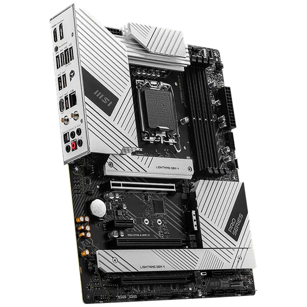 Материнская плата MSI PRO Z790-A WIFI II Z790, LGA1700, 4*DDR5, 3*PCIEx16, 1*PCIEx1, 4*M.2, 2*TypeC, 3*USB3.2 Gen2, 4*USB3.2 Gen1, 6*USB2.0, 6*SATA3, 2.5G, DP, HDMI, ATX, RTL — изображение 4