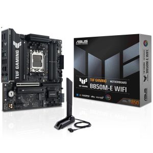 Материнская плата ASUS TUF GAMING B850M-E WIFI AM5 mATX 4хDDR5 PCIEx16 PCIEx1 3xM.2 USB-C 2хDP HDMI 2.5GLAN Wi-Fi 6Е