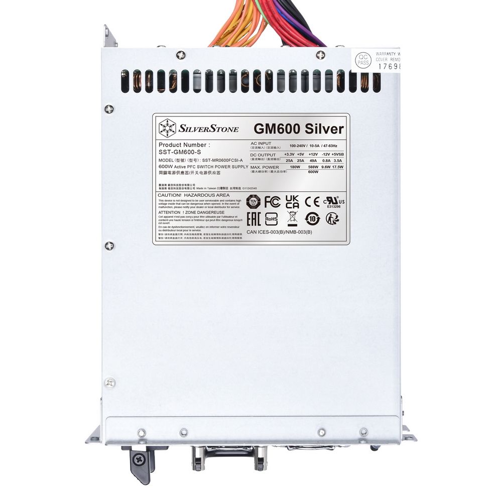 Блок питания ПК Silverstone Bad Pack G540GM600S00210 Cybenetics Silver 600W mini redundant power supply Cybenetics Silver 600W mini redundant power supply bp — изображение 6