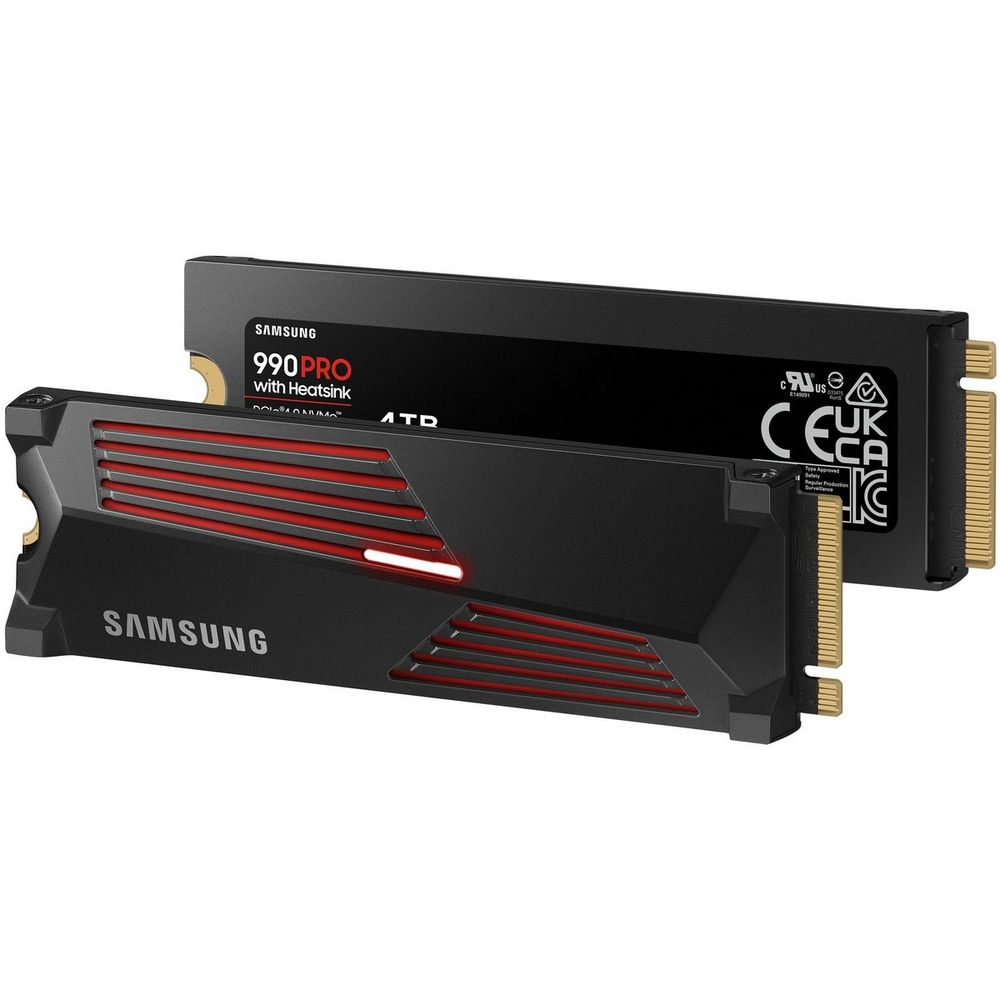 Твердотельный накопитель SSD M.2 2280 4TB Samsung 990 PRO with Heatsink MZ-V9P4T0GW PCIe Gen4x4 with NVMe, 7450/6900, IOPS 1600/1550K, MTBF 1.5M, Samsung V-NAND TLC, 4GB LPDDR4MB, 2400TBW, RTL — изображение 7
