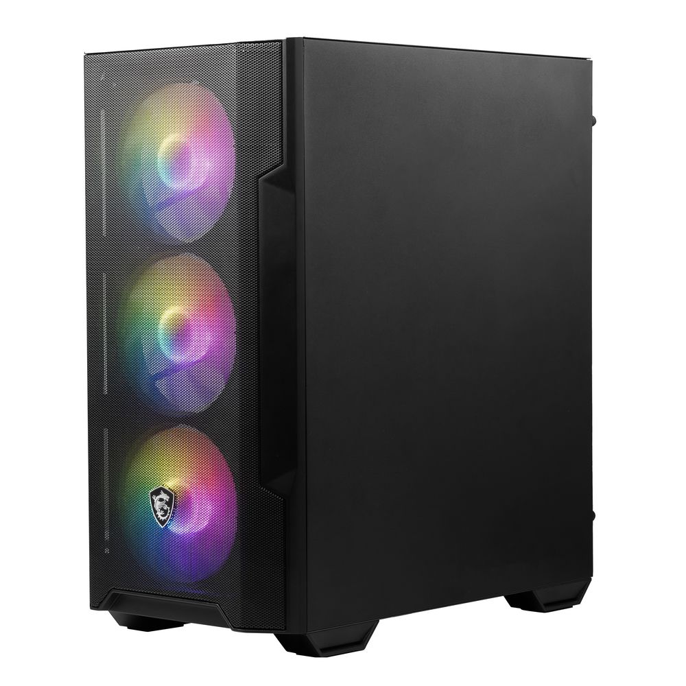 Корпус MSI MAG FORGE M100A Mini-Tower, MATX, 1xUSB 3.0, 2xUSB 2.0, 4x120mm Auto RGB Fan, Acrylic Window, Brown Box — изображение 4