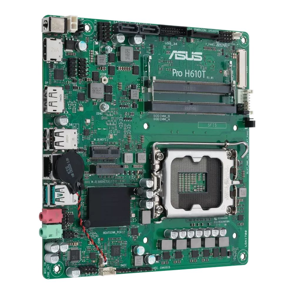 Материнская плата ASUS PRO H610T-CSM LGA1700 mini-ITX 2xDDR5 M.2 DP HDMI GLAN — изображение 3