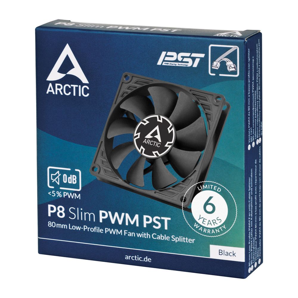 Вентилятор корпусной ARCTIC P8 SLIM PWM PST Black (ACFAN00295A) — изображение 7