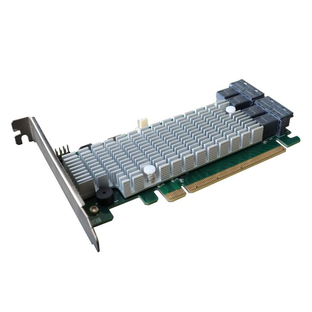 RAID-контроллер HighPoint SSD7120, PCIe 3.0 x16, Ports: 4x HDmSAS (SFF-8643), LP, RAID 0,1,10