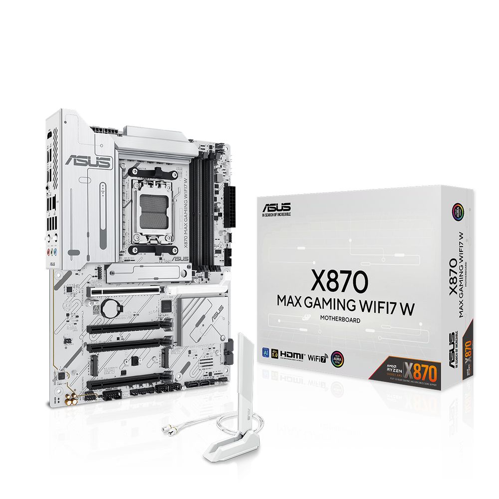 Материнская плата ASUS X870 MAX GAMING WIFI7 W AM5 ATX 4xDDR5 4хPCIEx16 PCIEx1 3xM.2 2 2xUSB-C HDMI 2.5GLAN WIFI 7