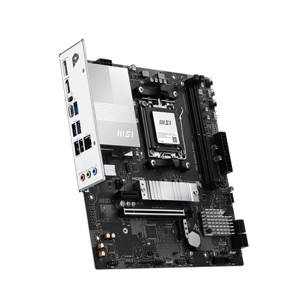Материнская плата MSI PRO B850M-B GEN4 B850, AM5, 2*DDR5, 1*PCIEx16, 1*PCIEx1, 2*M.2, 1*TypeC, 4*USB3.2Gen1, 6*USB2.0, 4*SATA3.0, 2.5G, DP, HDMI, M-ATX, RTL — изображение 5