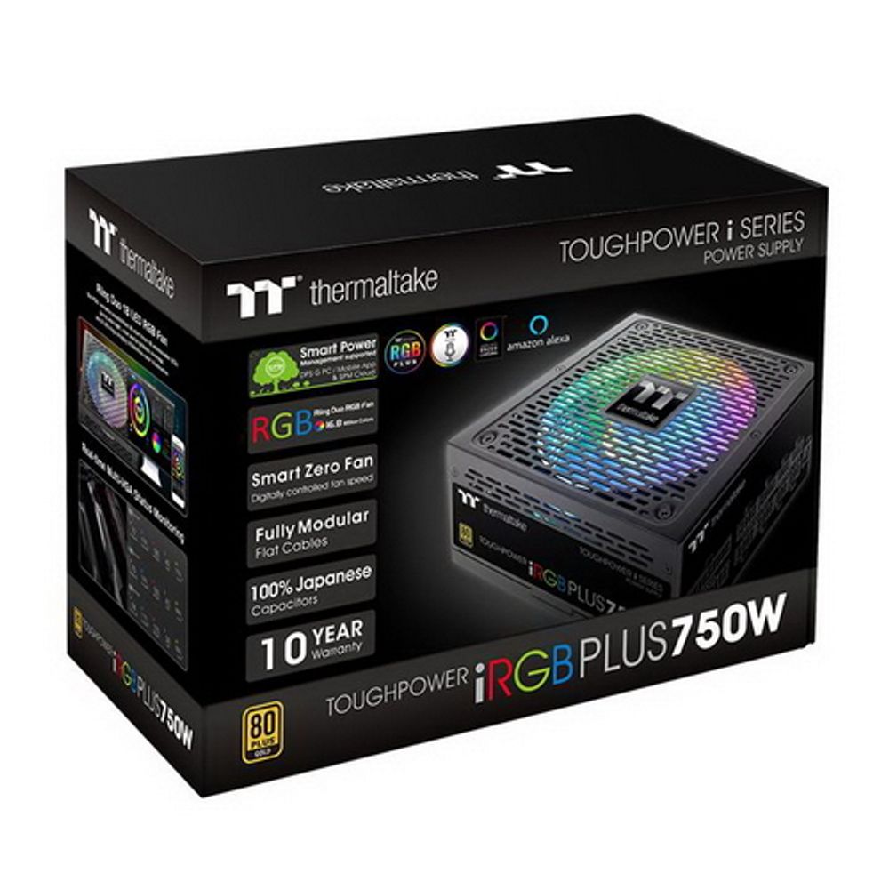 Блок питания Thermaltake Toughpower iRGB Plus 750 Gold TPI-750DH3FCG 750W, 80 Plus Gold, полностью модульный — изображение 7