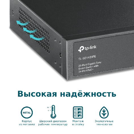 Коммутатор 28PORT 1000M 24POE+ TL-SG1428PE TP-LINK — изображение 4