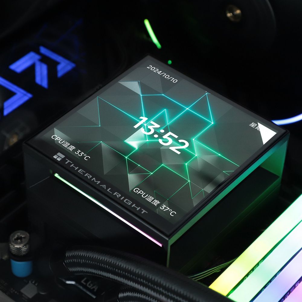 Жидкостная система охлаждения Thermalright Cooler Hyper Vision 360 Argb Black/ Display/ all Intel/AMD — изображение 8