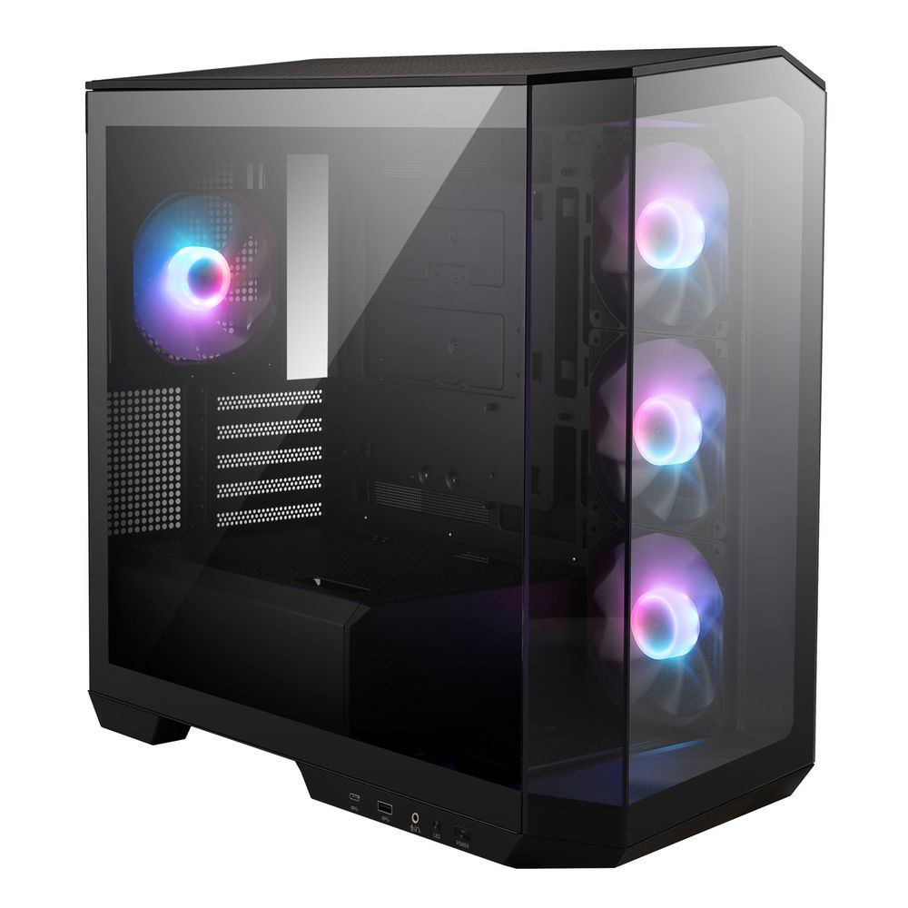 Корпус MSI MAG Pano M100R PZ , Micro-ATX, 1xUSB 3.2 Gen 1, 1xUSB 3.2 Gen2 Type-C, 4x120mm ARGB Fan, ARGB+PWM Control Board, TG — изображение 3
