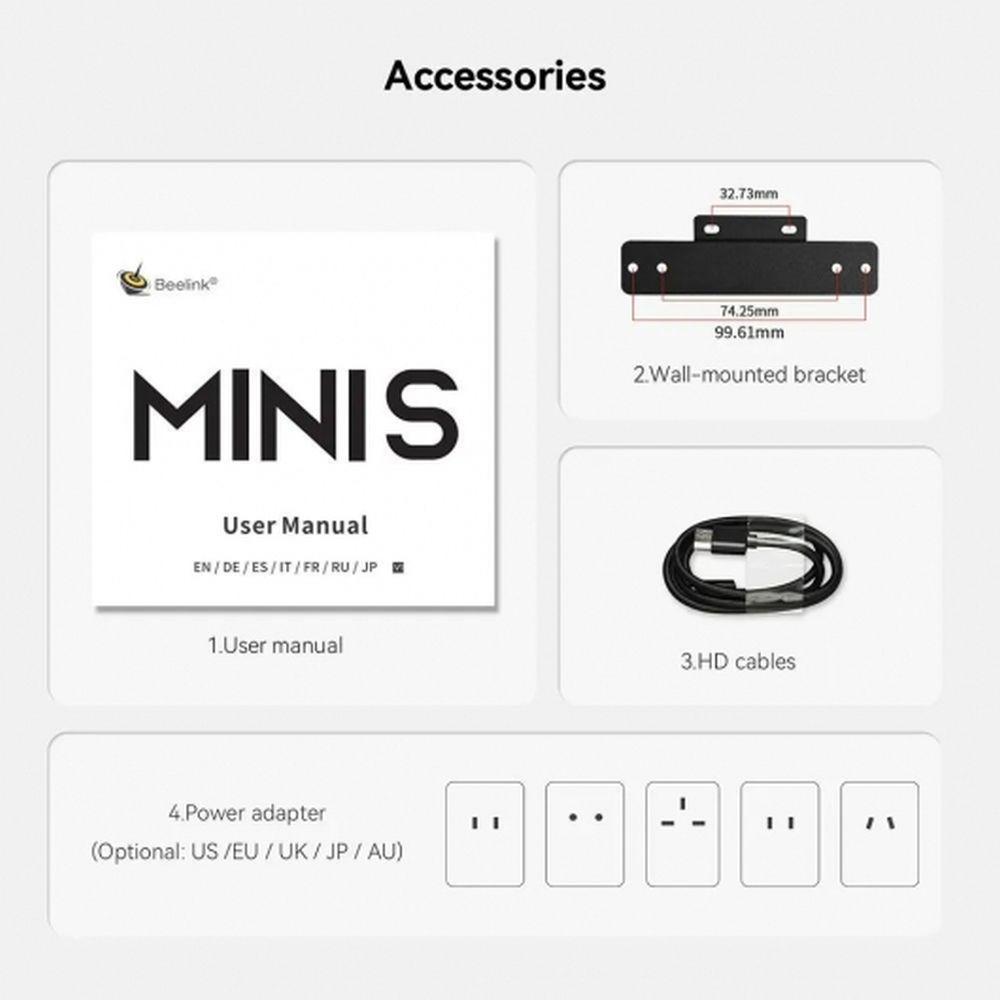 Мини-компьютер BL/MINI S12 PRO-LP/N100/12G/512G/2.5G*1/Navy Blue — изображение 4