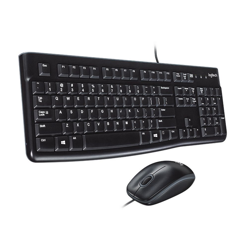 Комплект клавиатура и мышь Logitech Комплект Desktop MK120 |920-002561| клавиатура K120 черная, 104 клавиши с защитой от воды, |920-002561| мышь M100, черная, оптическая, 3 кнопки, USB, (020658) {10} — изображение 2