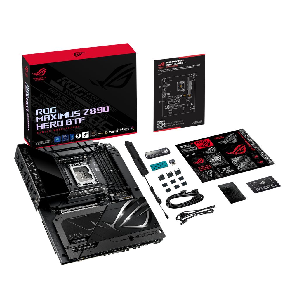 Материнская плата ASUS ROG MAXIMUS Z890 HERO BTF LGA1851 ATX 4хDDR5 PCIEx16 PCIEx4 PCIEx1 6xM.2 2xThunderbolt USB-C HDMI 2.5GLAN 5GLAN Wi-Fi 7 — изображение 16