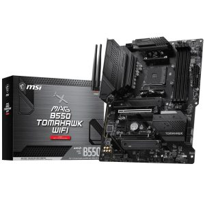 Материнская плата MSI MAG B550 TOMAHAWK WIFI B550, AM4, 4*DDR4, 2*PCIEx16, 2*PCIEx1, 2*M.2, 2*TypeC, 1*USB3.2Gen2, 4*USB3.2Gen1, 6*USB2.0, 4*SATA3.0, 2.5G, DP, HDMI, ATX, RTL