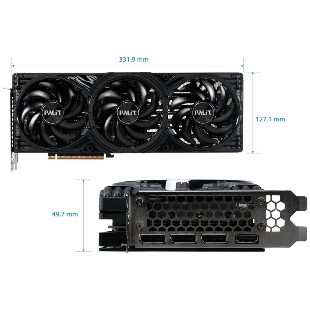 Видеокарта Palit RTX5070Ti GAMINGPRO-S OC 16GB GDDR7 256bit 3xDP HDMI 3FAN RTL — изображение 11